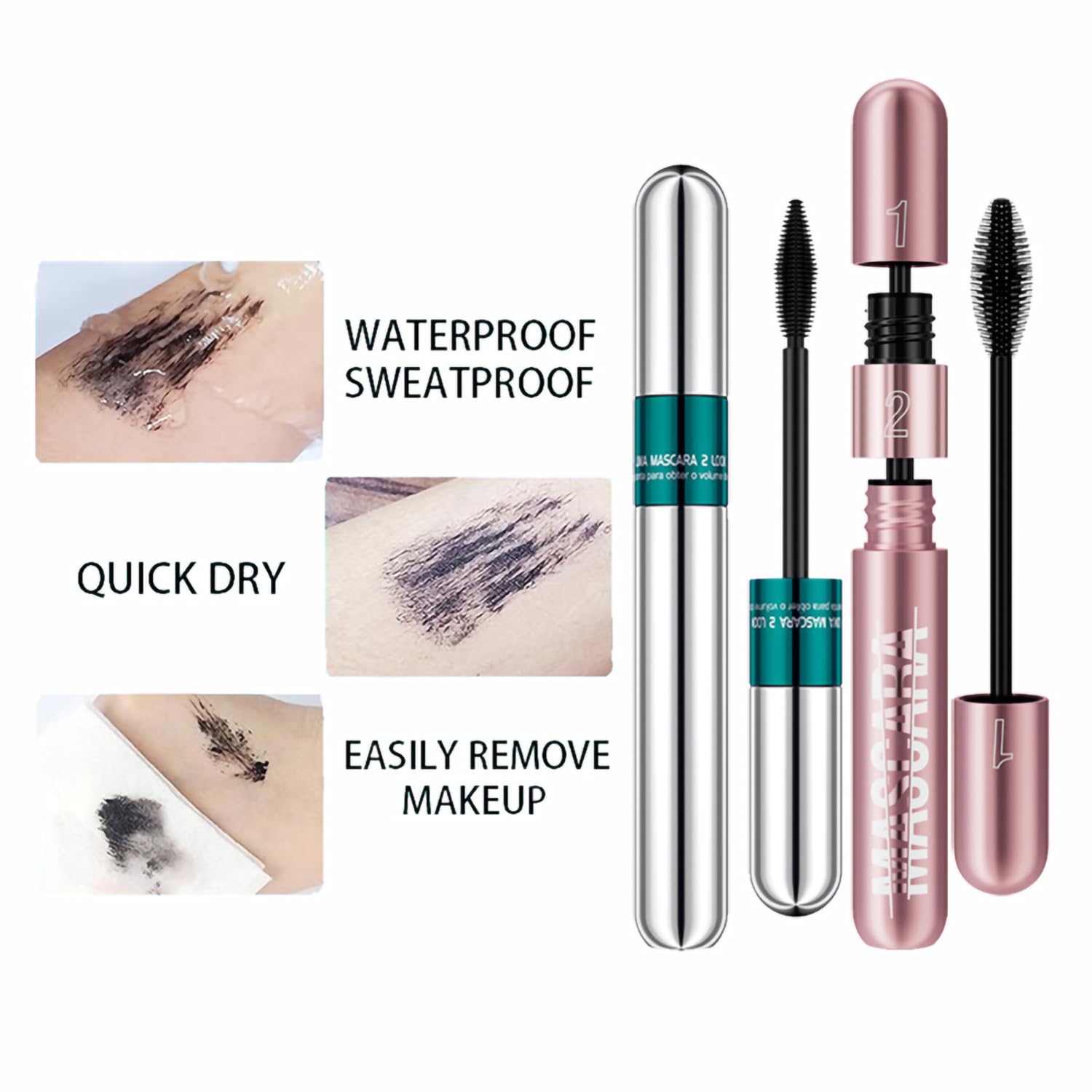 GHFCZOO mascara-coated lashes with even coverage and separation