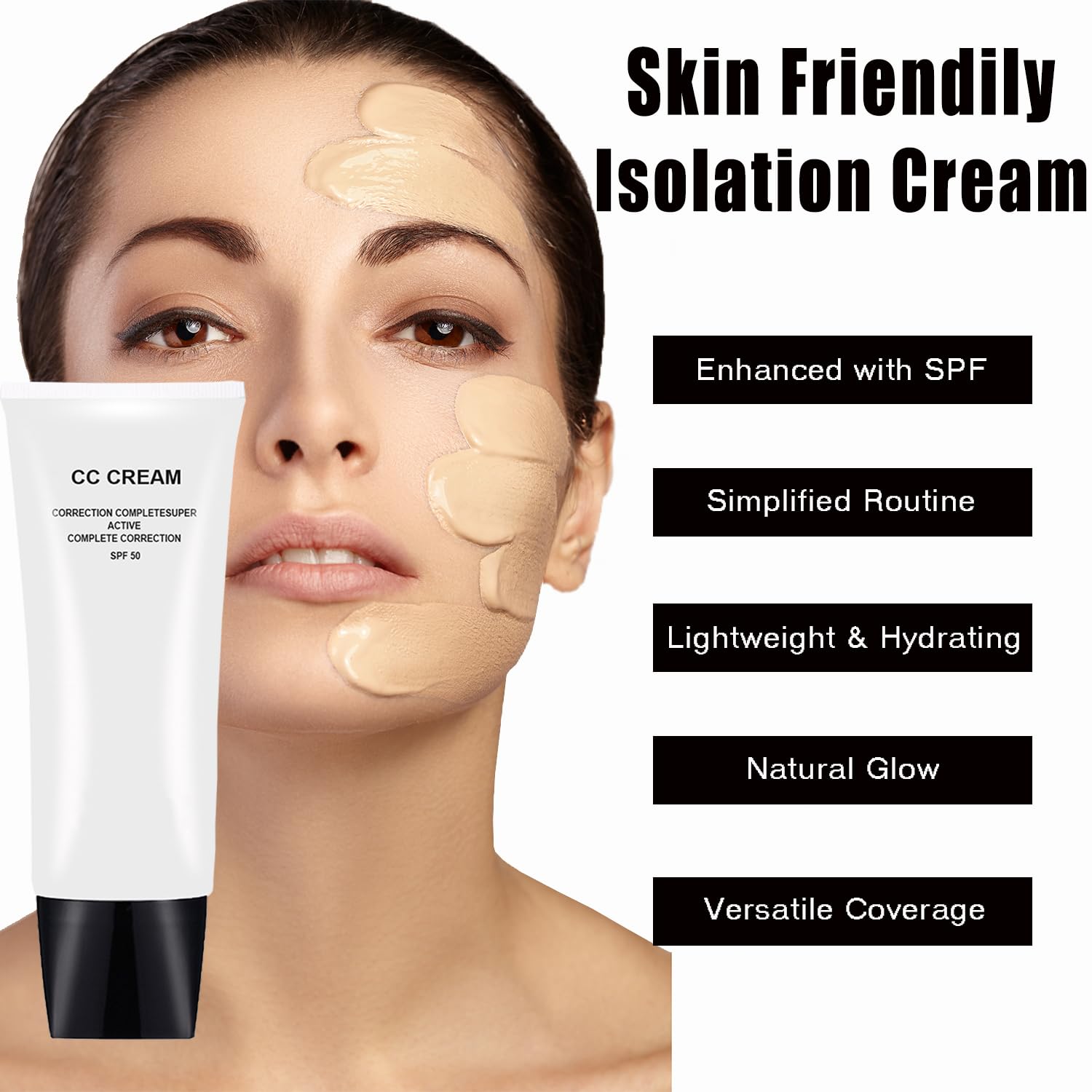 GHFCZOO CC Cream tube-30ml portable size for travel makeup
