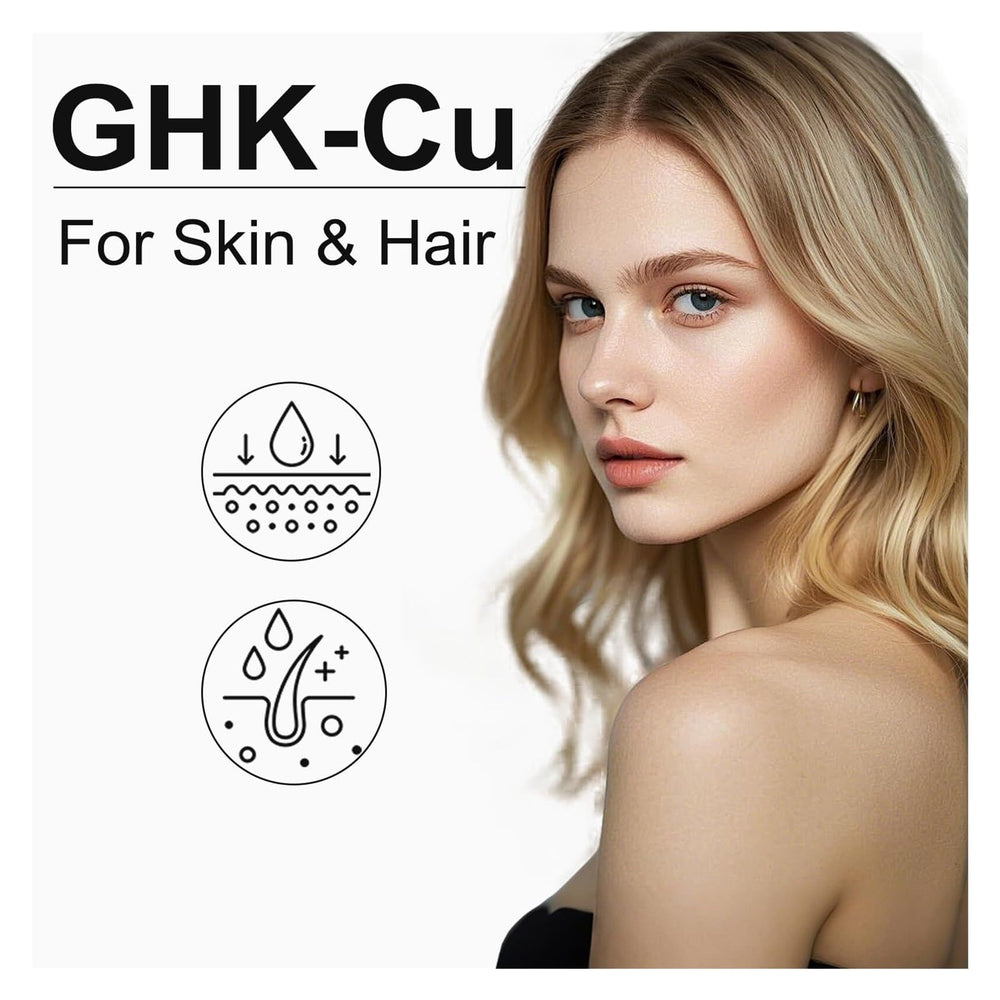 GHK-Cu peptide bottle demonstrates easy absorption for fast routines.