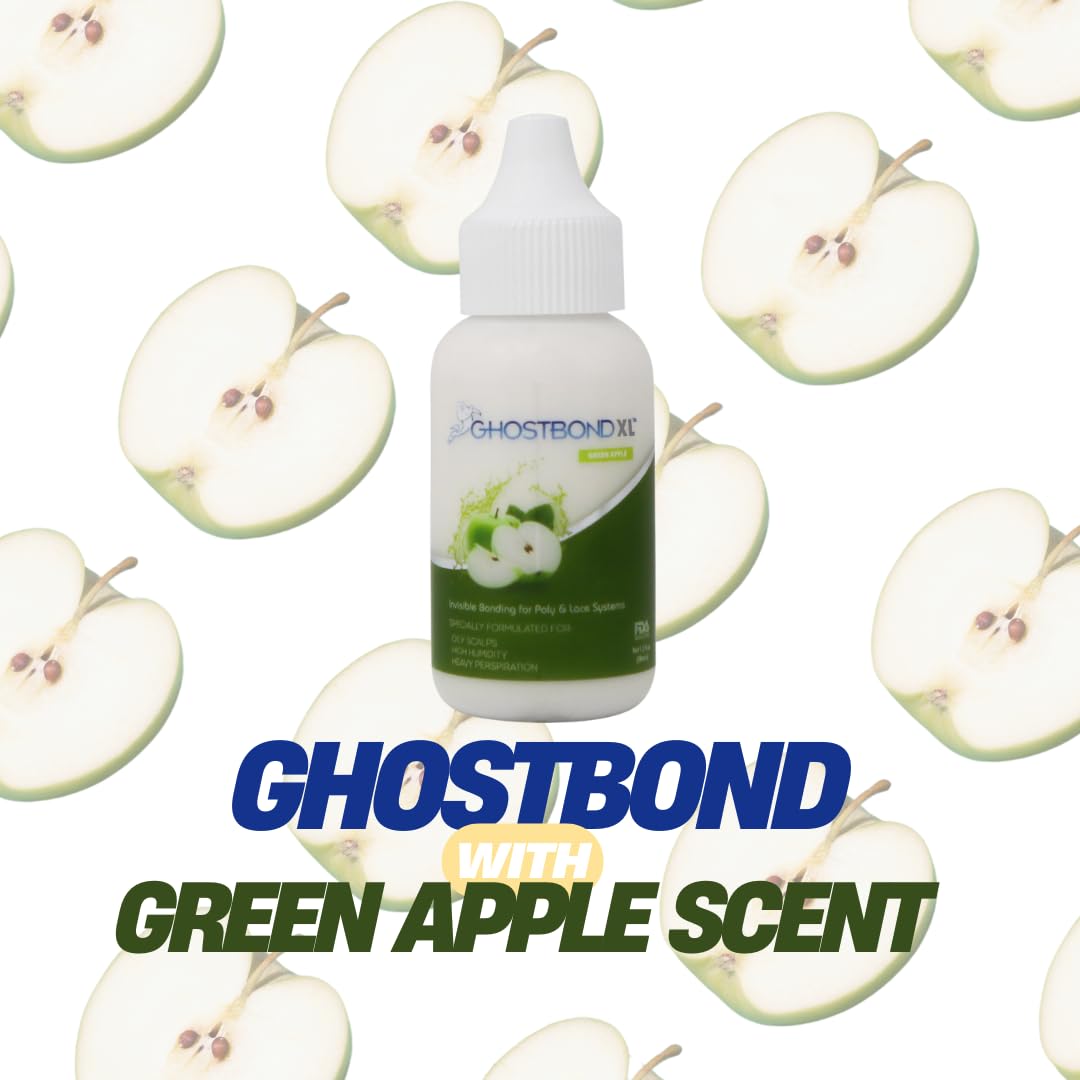 GhostBond XL Green Apple waterproof bonding on fabric surface.