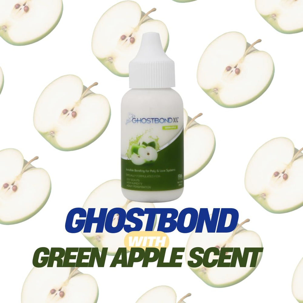 GhostBond XL Green Apple waterproof bonding on fabric surface.