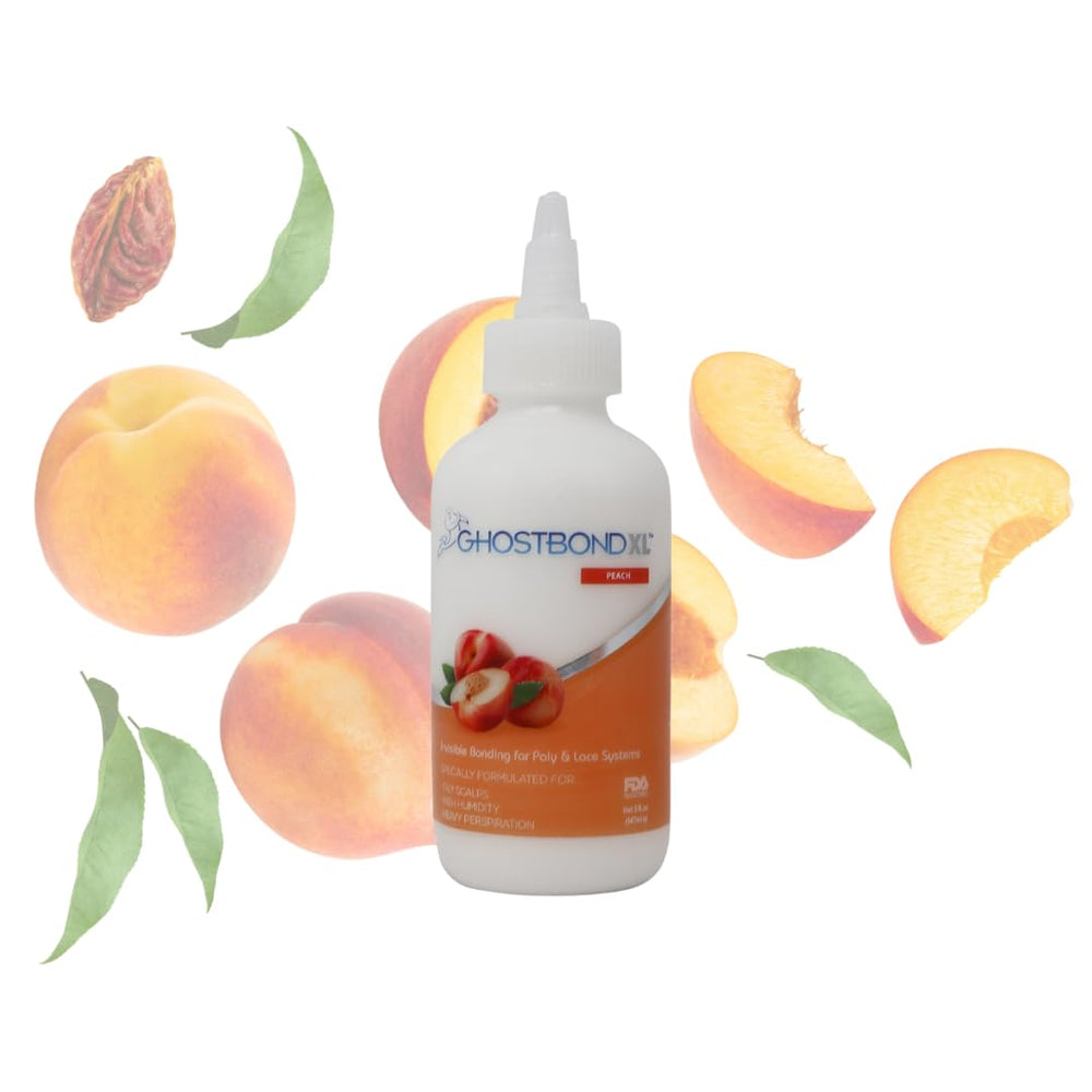 GhostBond XL Peach invisible bond creates natural look at the hairline.