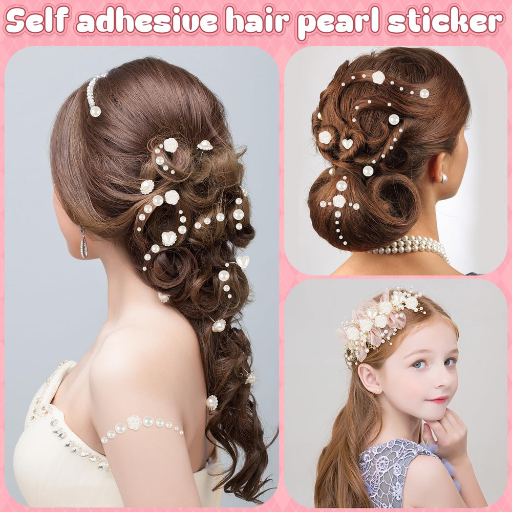 GIFOHAPY 10mm heart pearl stickers for cute embellishments.