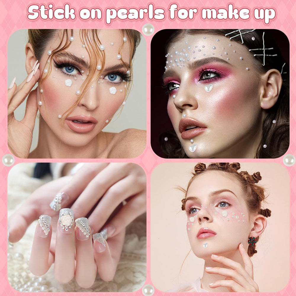GIFOHAPY 10mm rose pearl stickers for stylish accents.