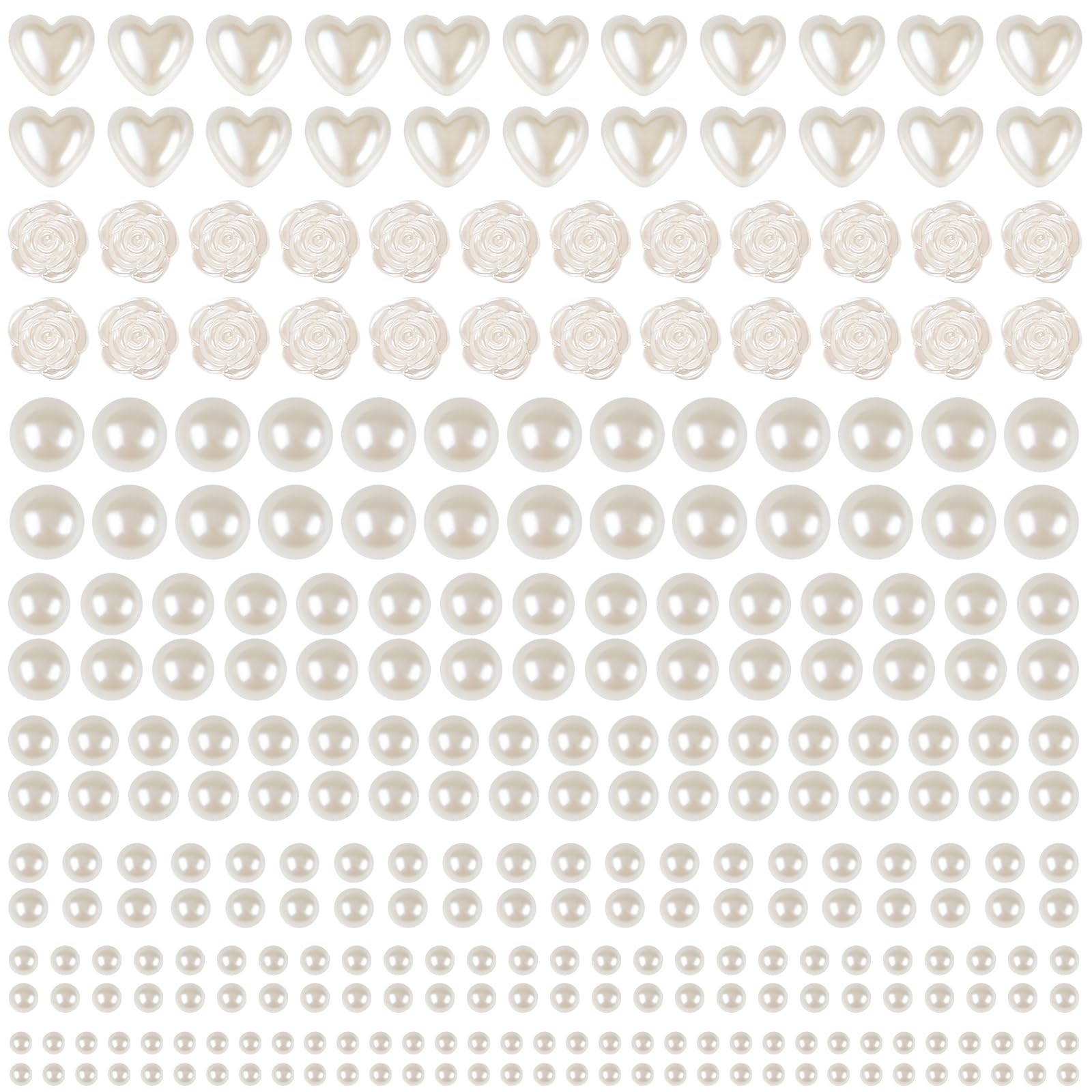GIFOHAPY 3mm rose pearl stickers for quick DIY craft accents.