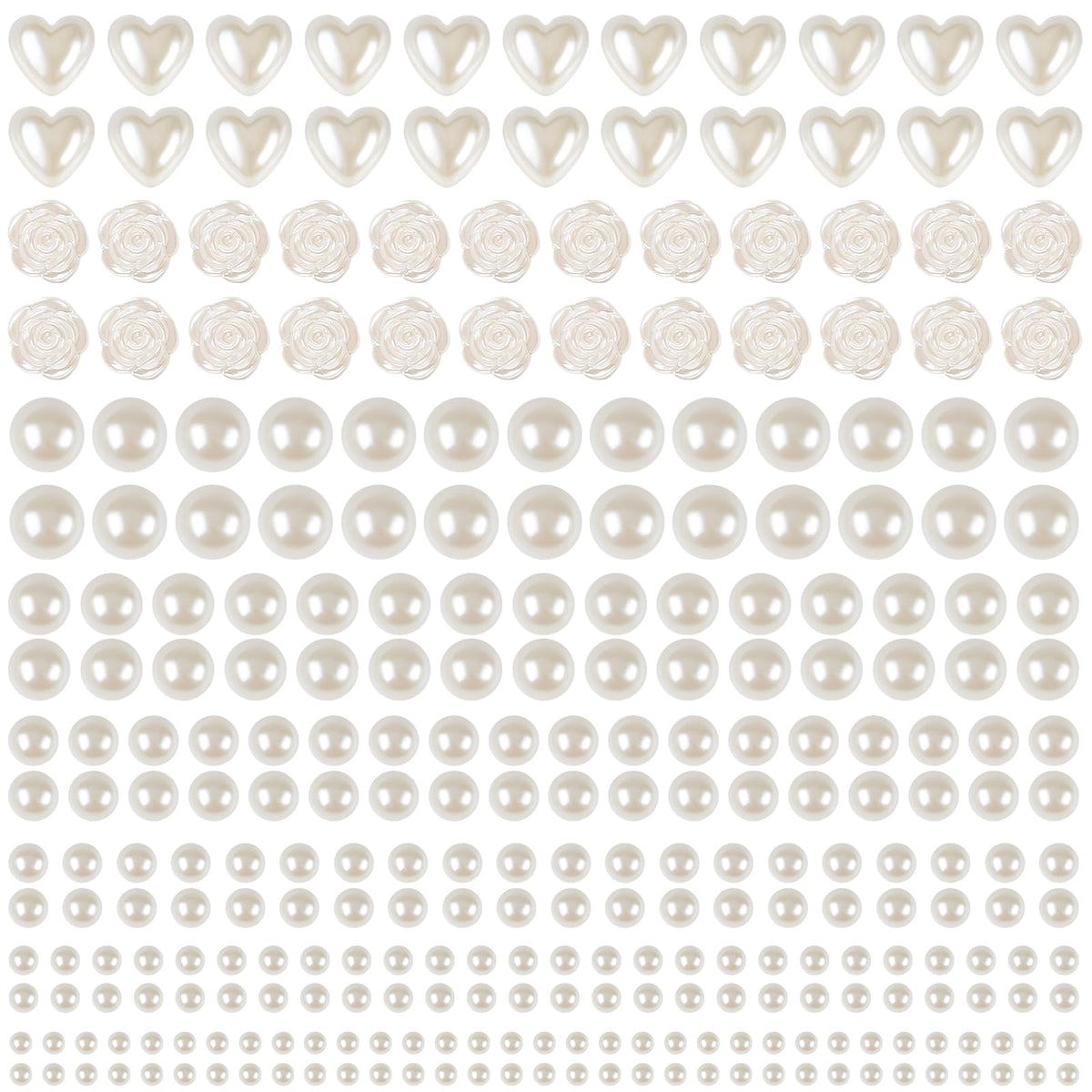 GIFOHAPY 3mm rose pearl stickers for quick DIY craft accents.