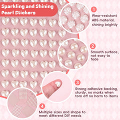 GIFOHAPY 5mm round pearl stickers add subtle sparkle to crafts.