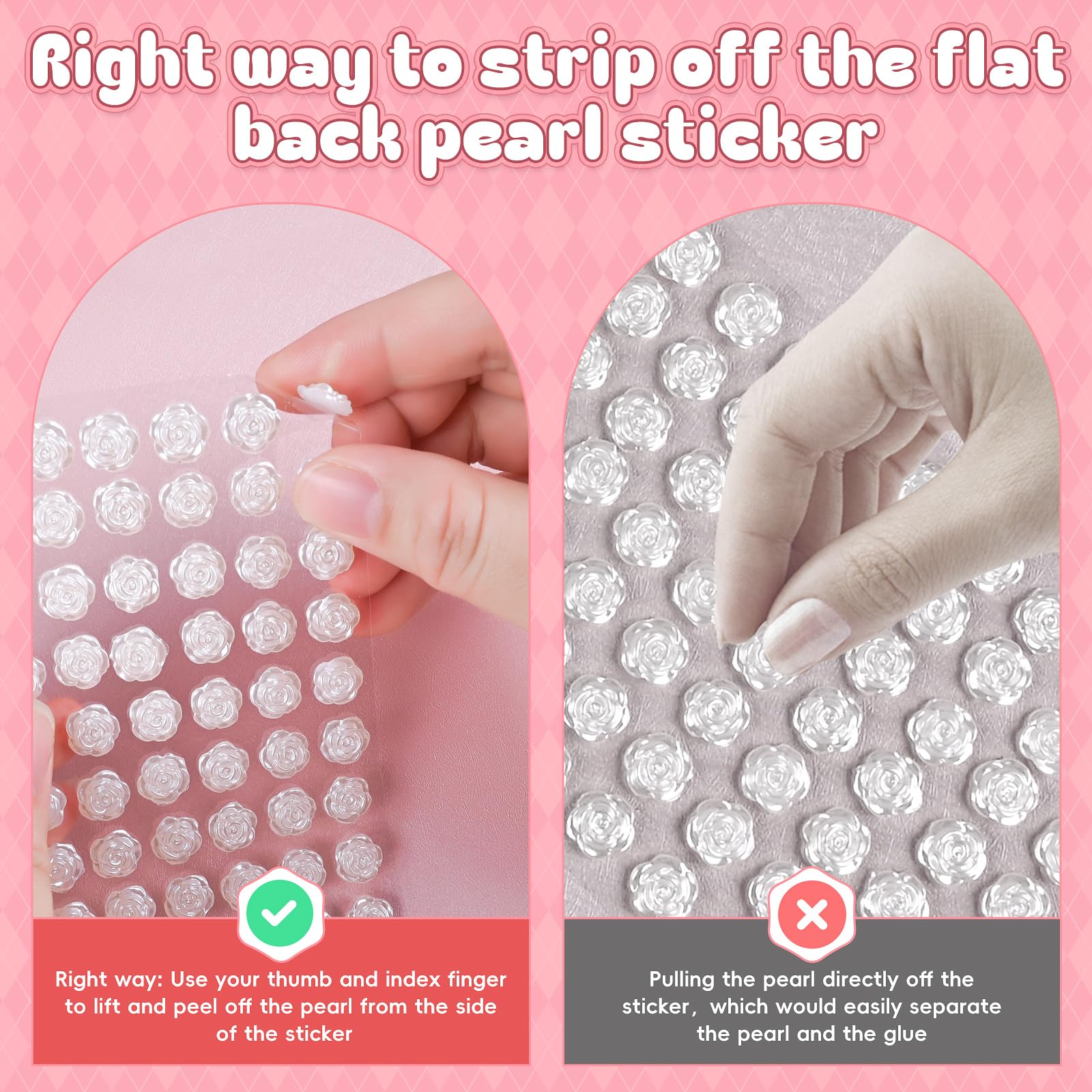 GIFOHAPY 6mm round pearl stickers for balloons and decorations.