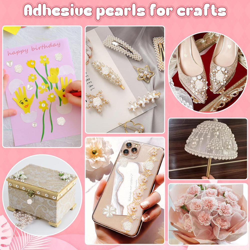 GIFOHAPY 8mm round pearl stickers for bold embellishments.