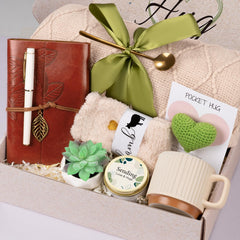 GiftSketch khaki knitted blanket for cozy warmth