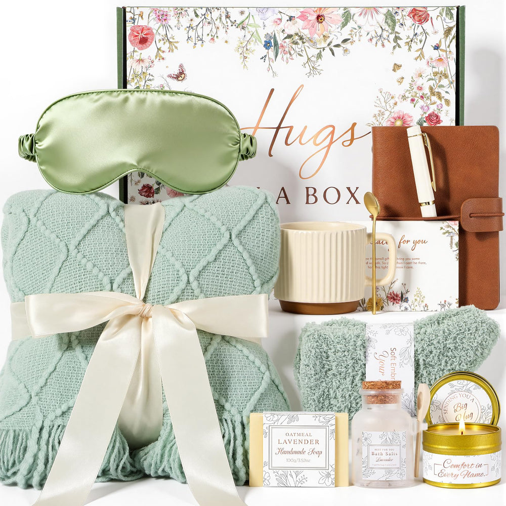 GIFTINBOX gift baskets for women — unboxing joy for birthdays and get-well wishes.