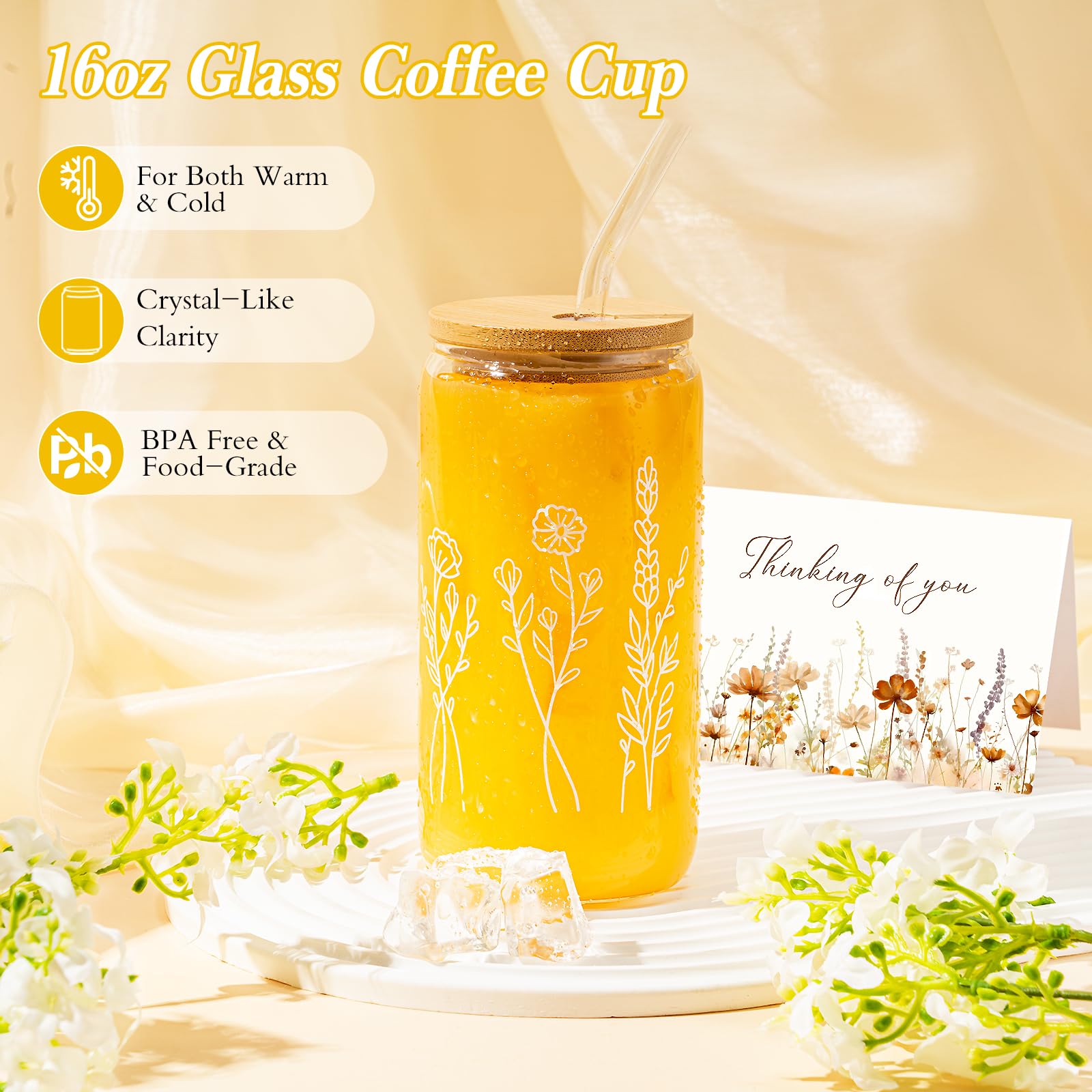 GiftPeak scented candle creating a calming ambiance