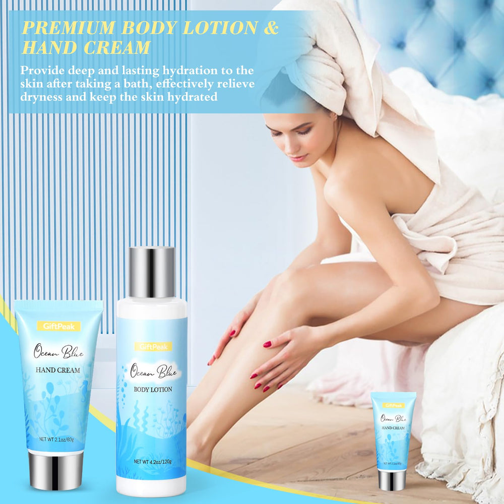 GiftPeak ocean scented candles to create a calming bath ritual