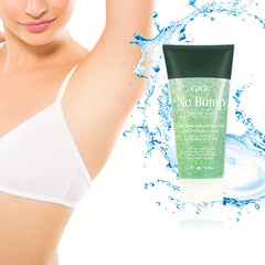 GIGI No Bump shave gel application on skin for gentle razor glide.