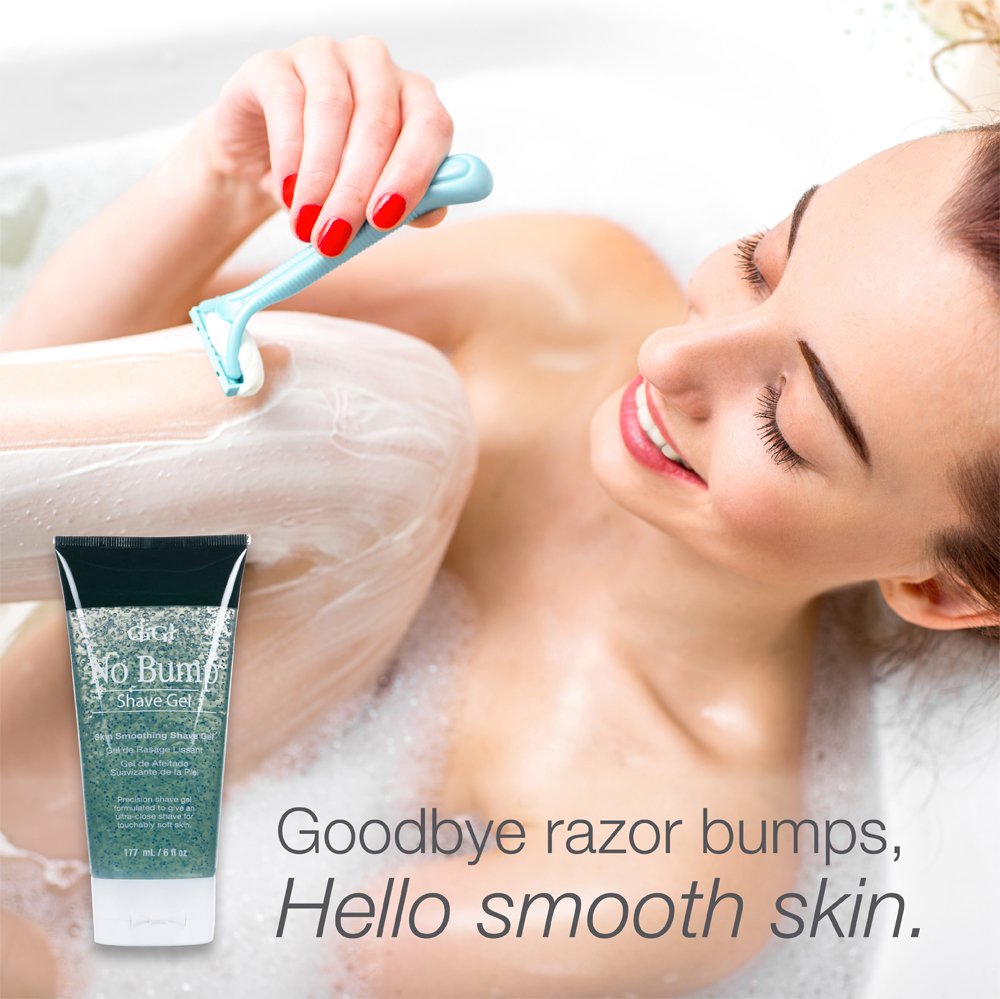 GIGI No Bump shave gel close-up shows creamy texture for easy lather.