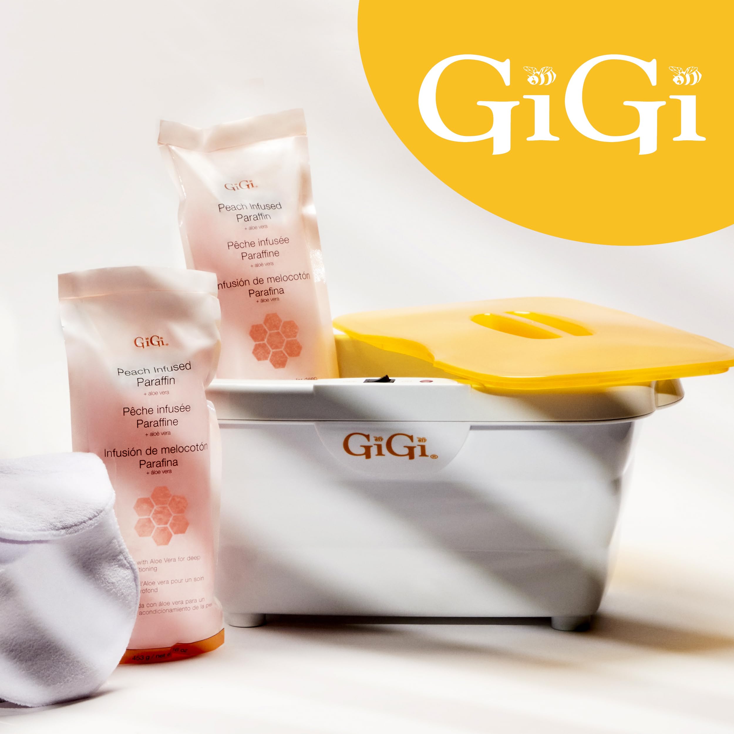 GIGI paraffin wax warmer in professional salon setup saves space and time.