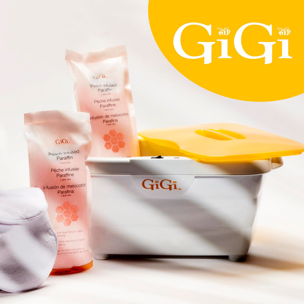 GIGI paraffin wax warmer in professional salon setup saves space and time.