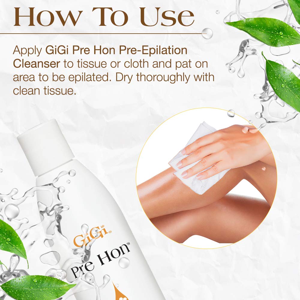 GIGI Pre Hon 8-ounce bottle ideal for home or salon waxing