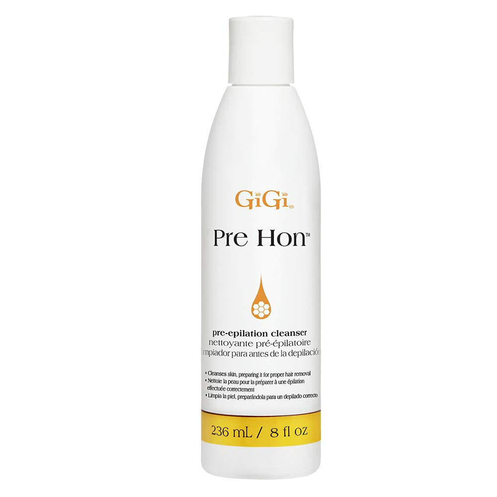 GIGI Pre Hon bottle ready for pre-wax skincare before waxing