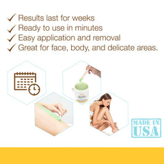 GIGI wax applicators included for precise at-home waxing.