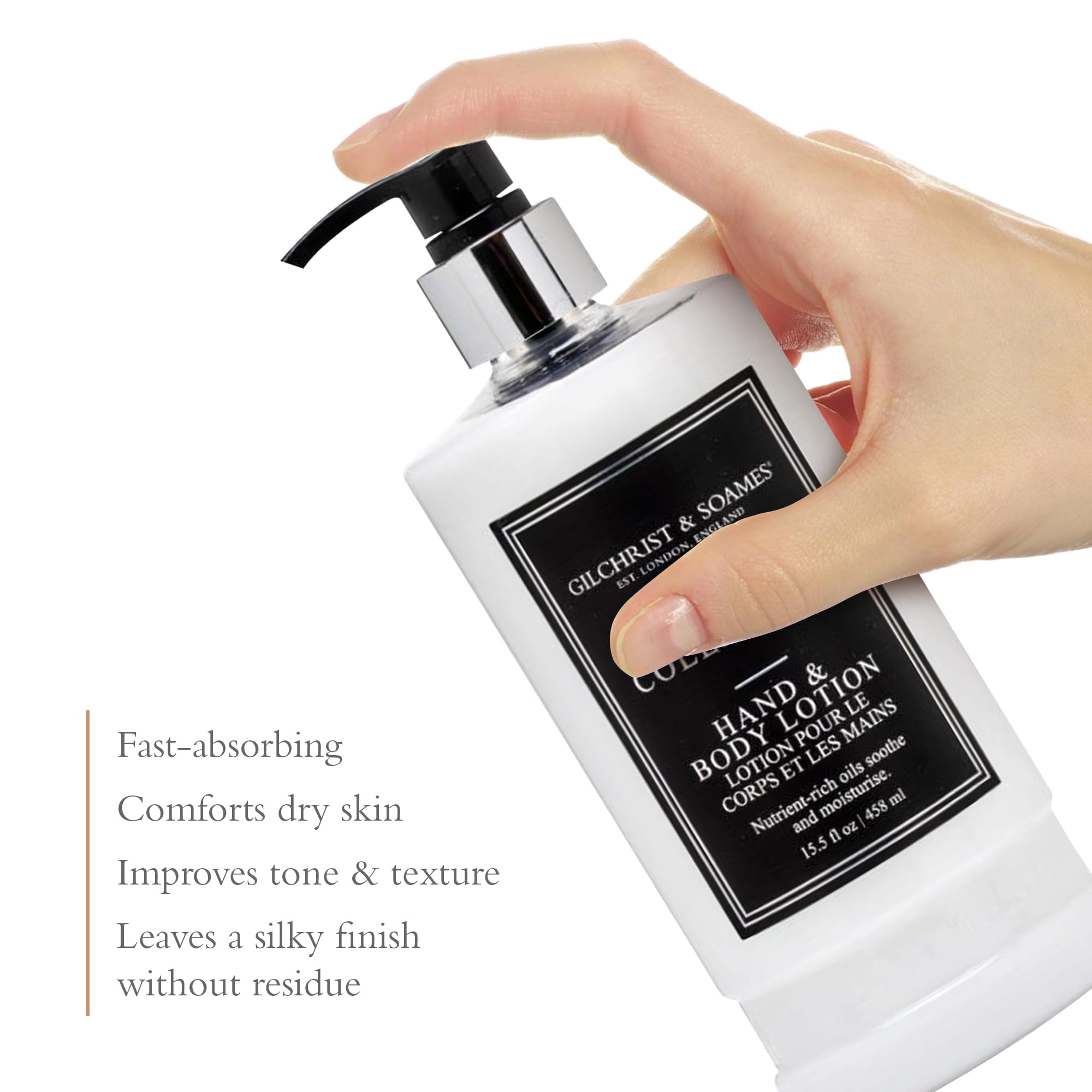 Eco-conscious and cruelty-free packaging from Gilchrist & Soames London.
