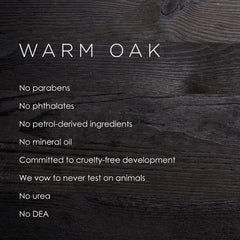 Creamy texture of Warm Oak lotion ready for skin absorption