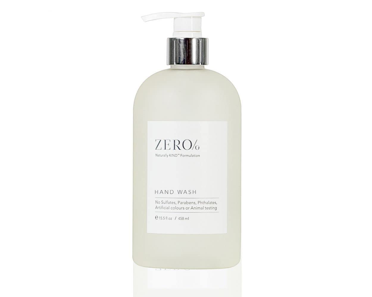 Gilchrist & Soames Zero% bottle pour showcases a refreshing marine fragrance for daily hand washing.