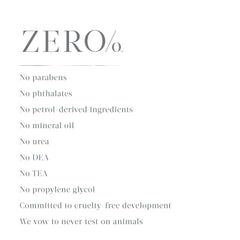 Gilchrist & Soames Zero% Unisex Shampoo cruelty-free badge highlights no animal testing.