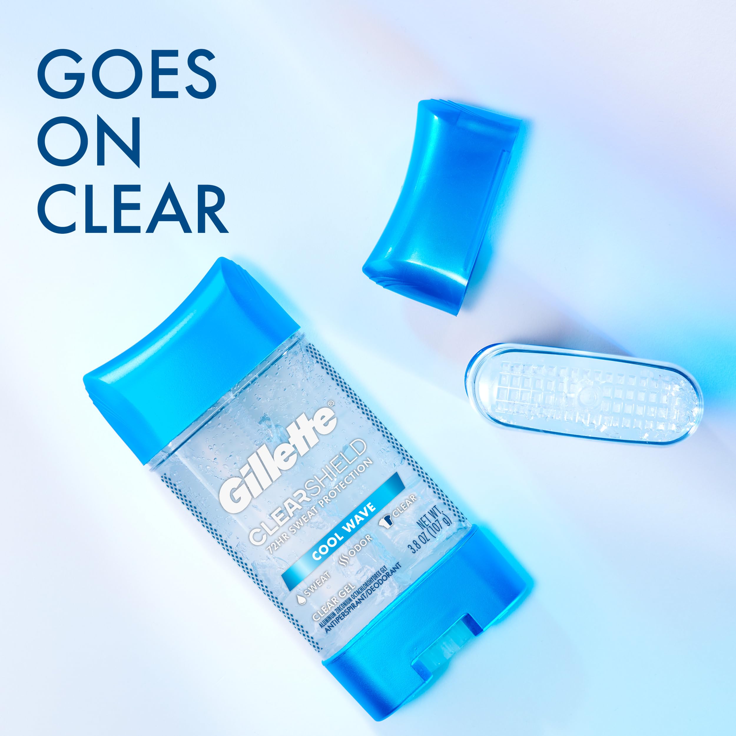 Gillette Advanced Clear Gel Antiperspirant Cool Wave pack illustrates value and convenience