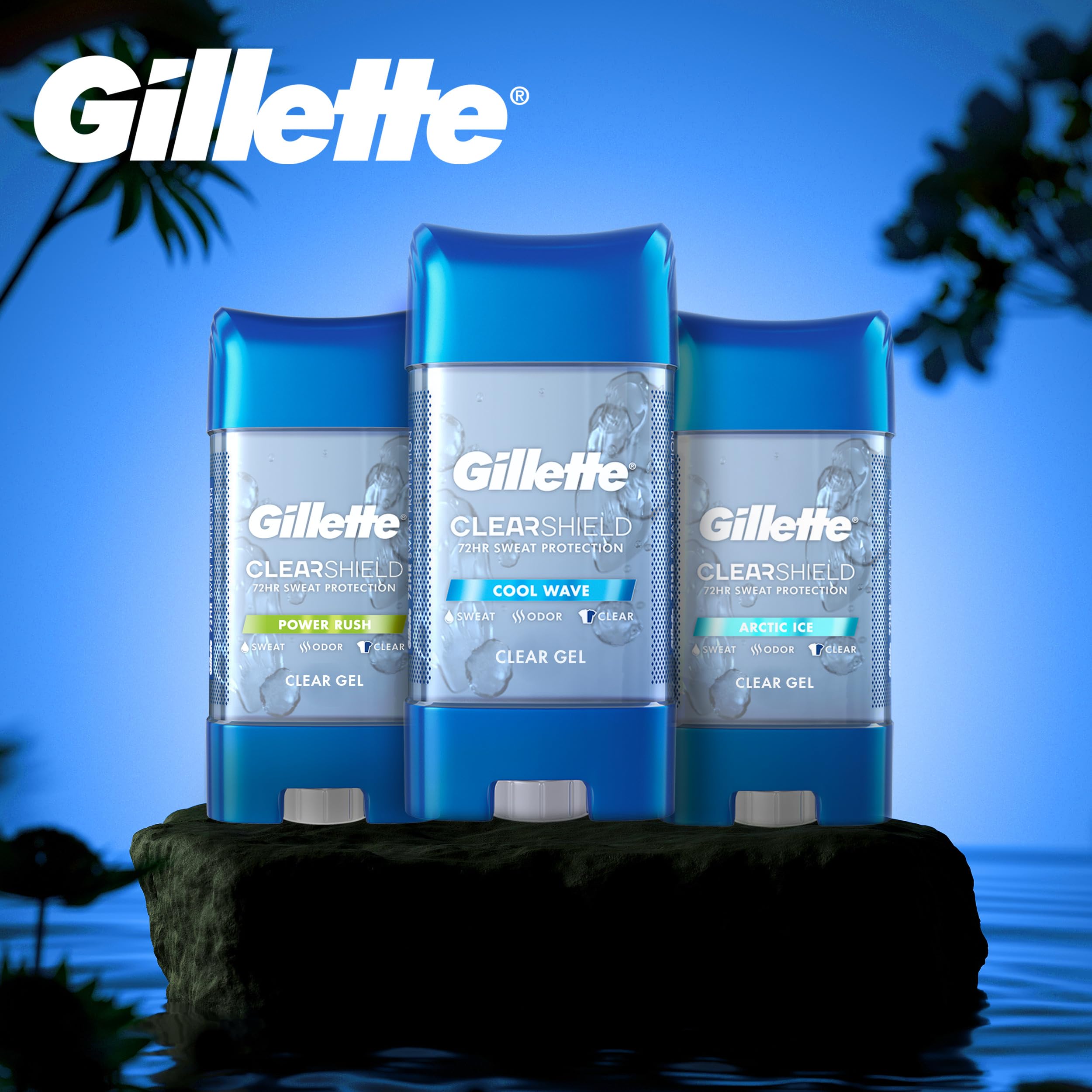Gillette Advanced Clear Gel Antiperspirant Cool Wave wear test shows no visible residue