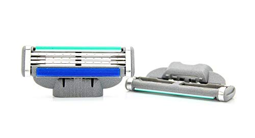 Gillette Mach 3 Turbo refill installed on a razor for quick replacement.