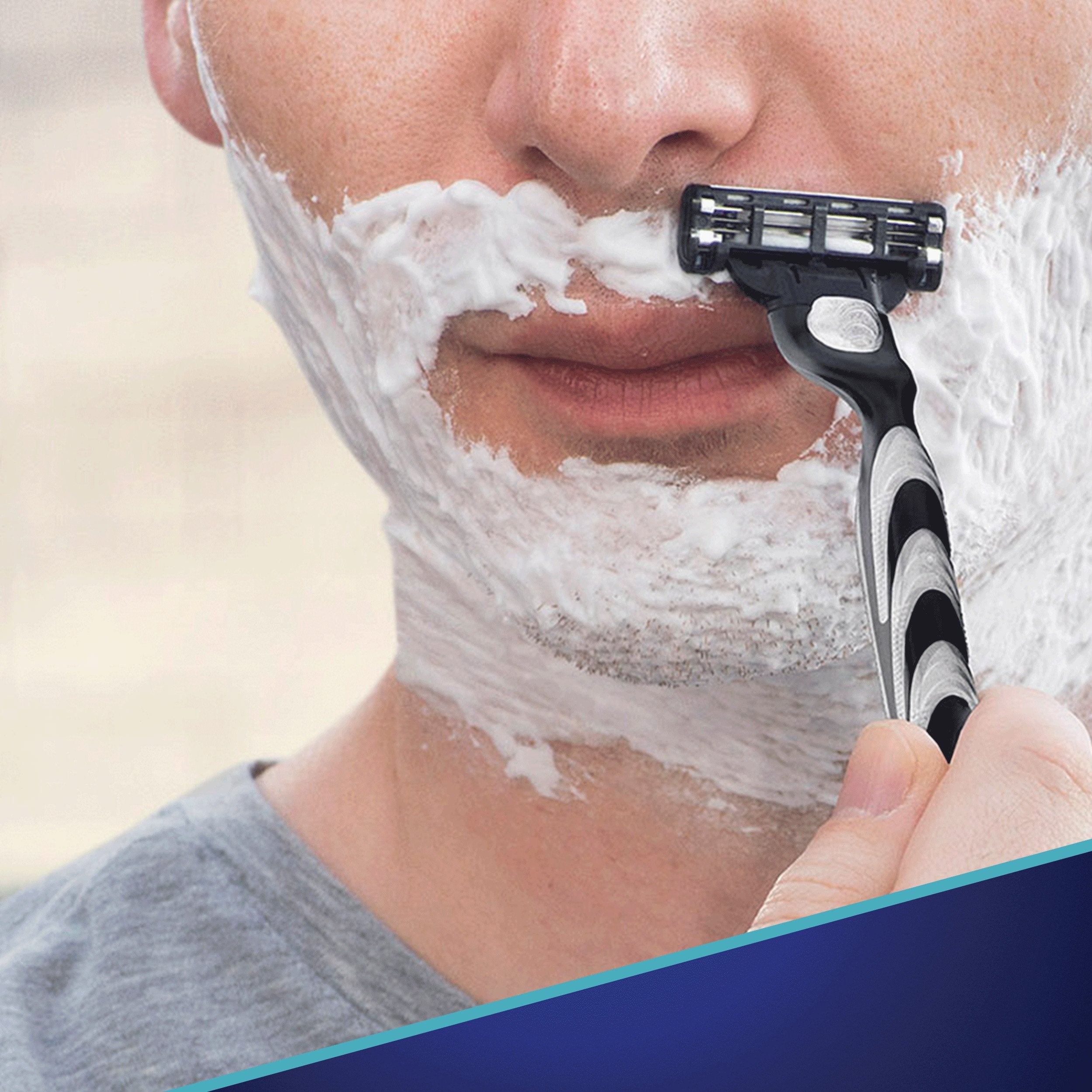 Gillette Mach3 blade refill shown, engineered for extended blade life and consistent performance.