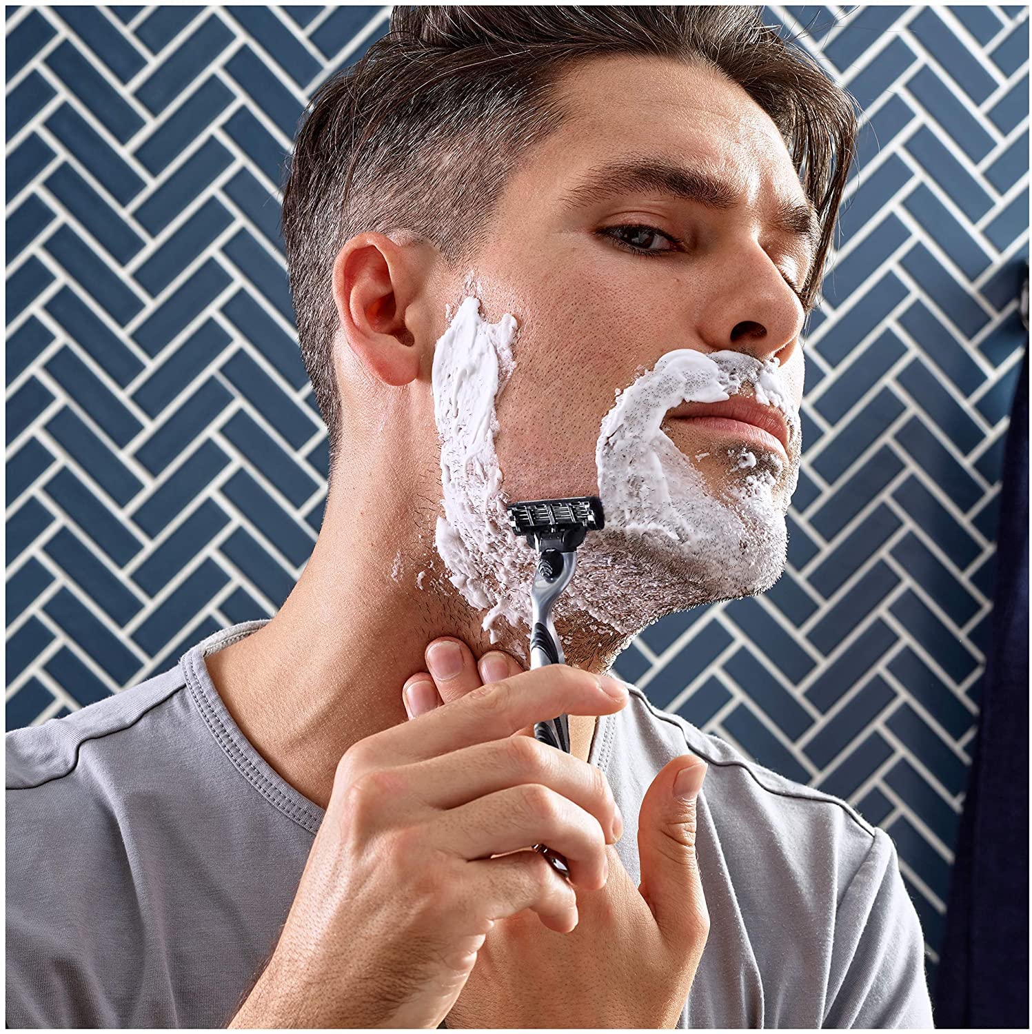 Gillette Mach3 razor blade pack front view ready for restocking