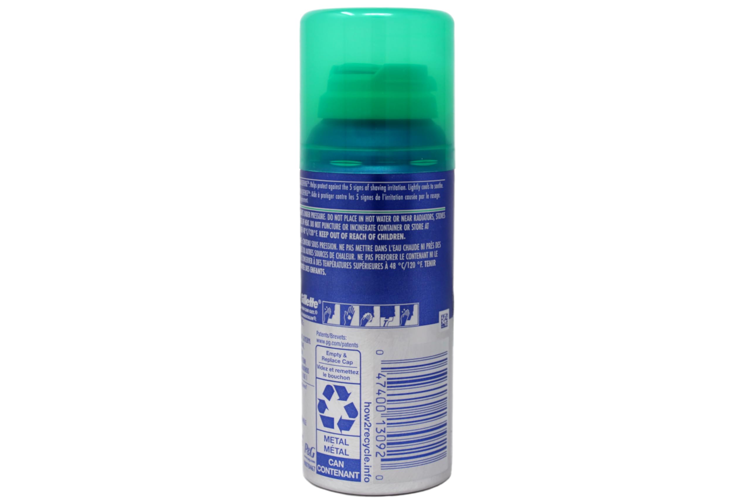 Close-up of foam from Gillette gel for a smooth, close shave.