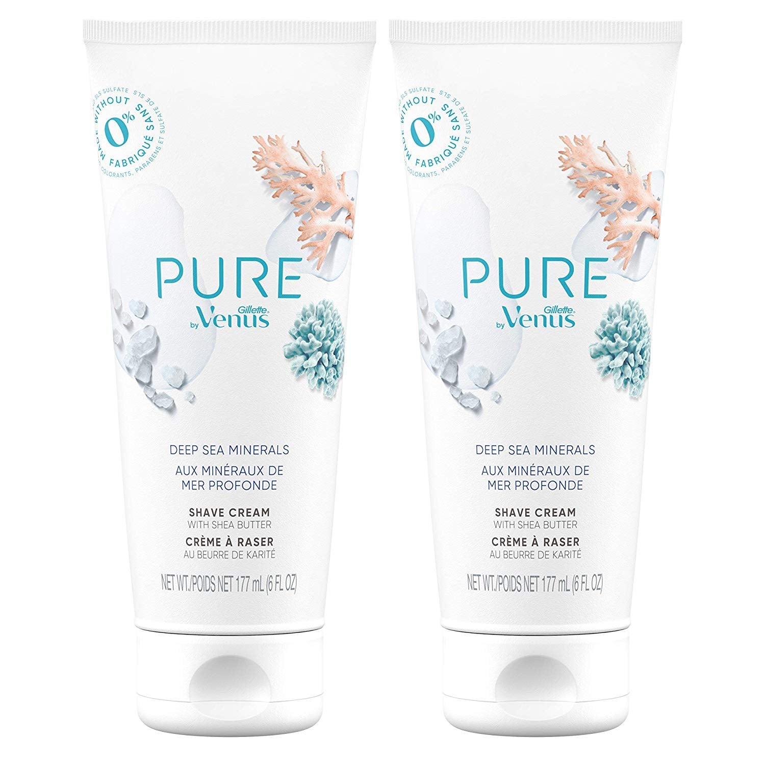 Gillette Venus Pure Deep Sea Minerals bottle for smooth shave and gentle cleansing