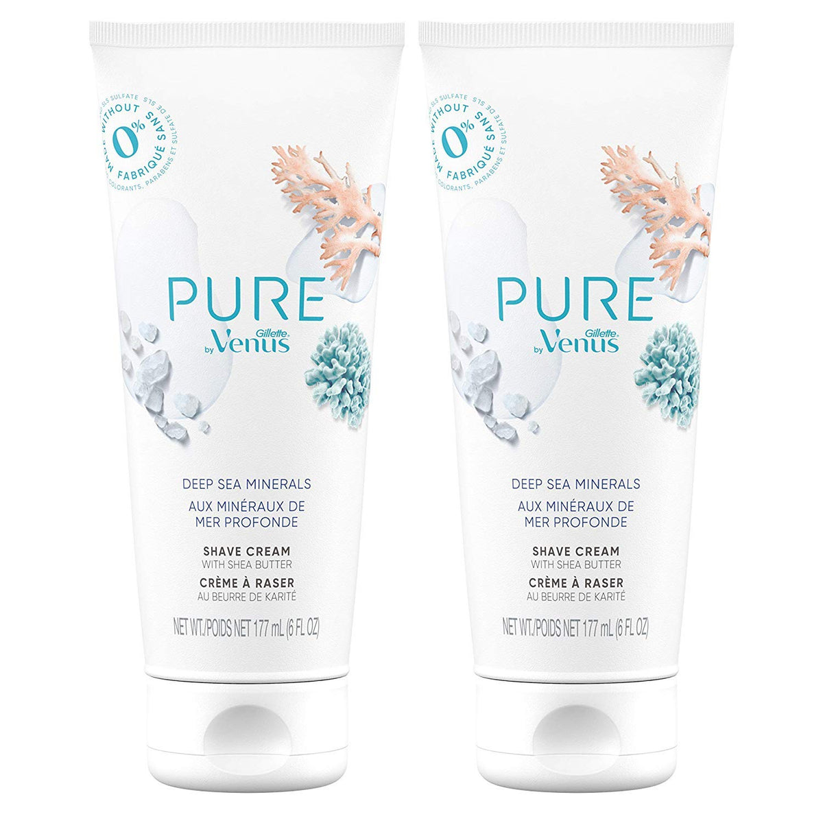 Gillette Venus Pure Deep Sea Minerals bottle for smooth shave and gentle cleansing