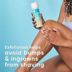 Gillette Venus Sea Salt Exfoliant Scrub texture close-up shows gentle buffing particles