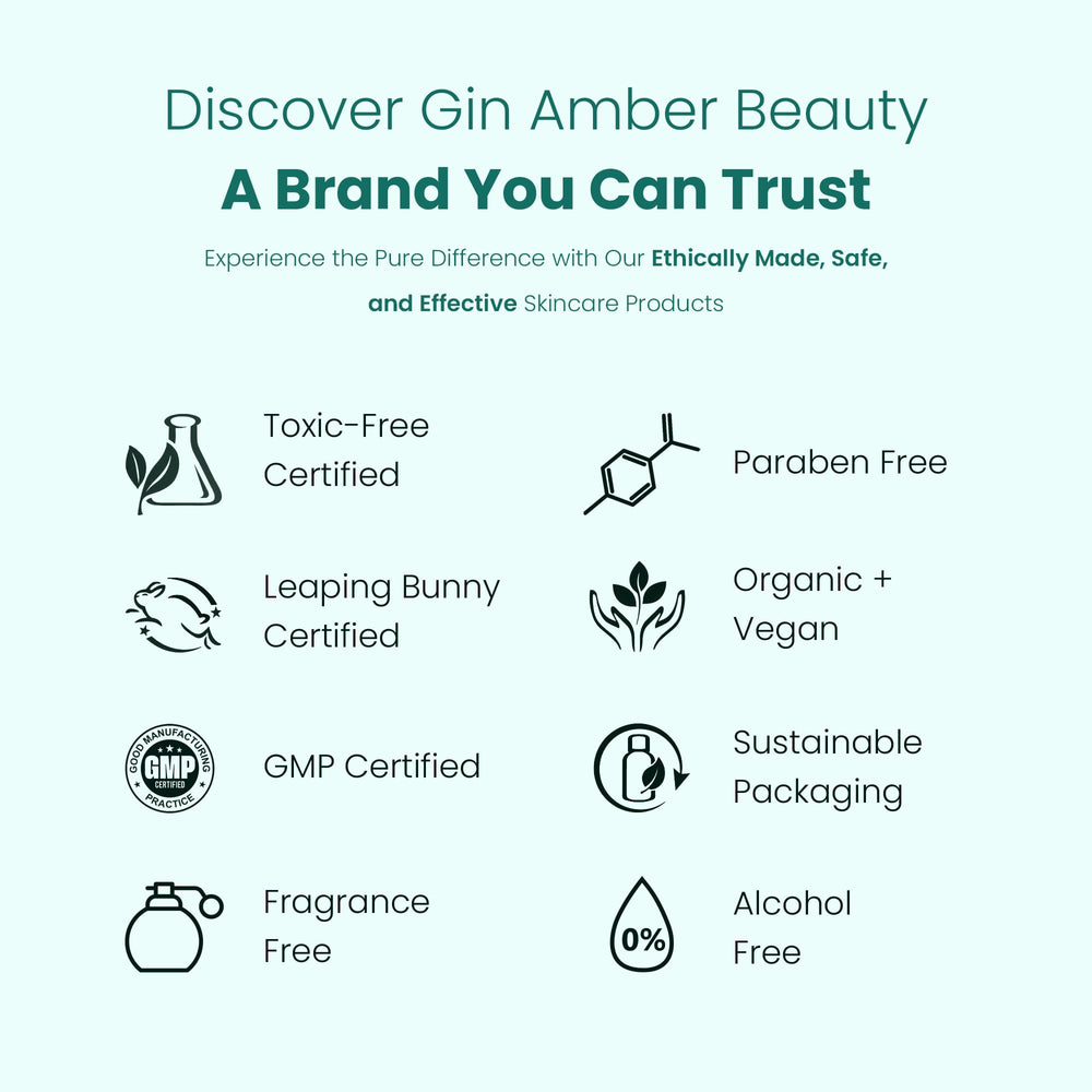 Gin Amber Beauty cream on finger demonstrates easy, non-greasy application