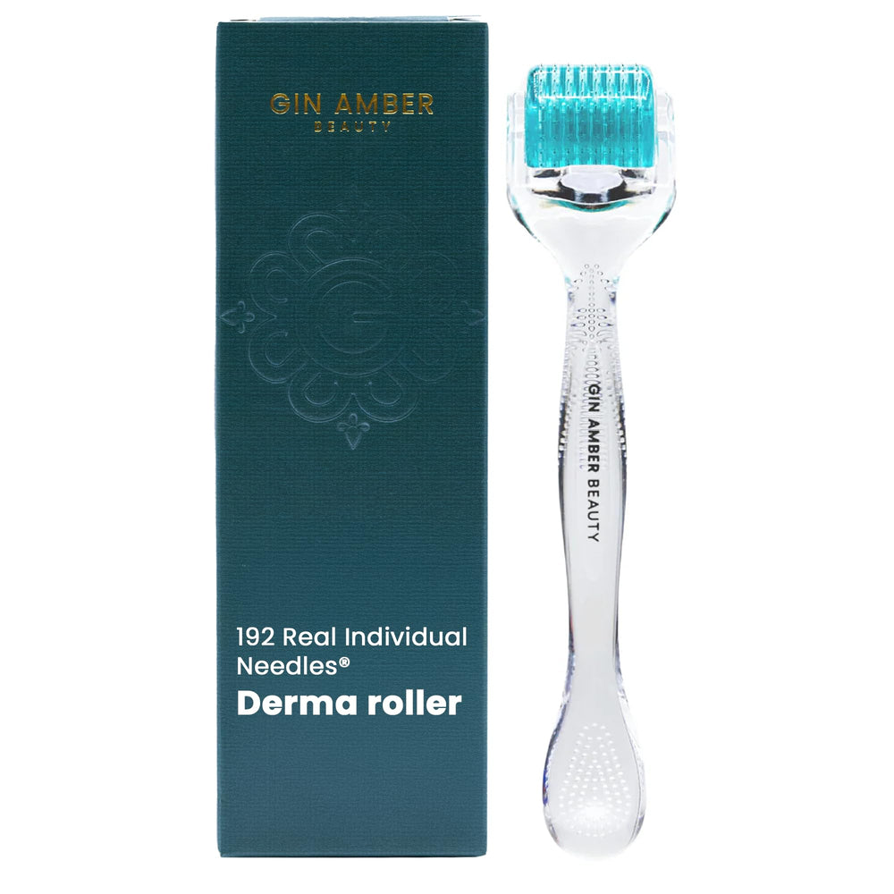 Gin Amber Beauty derma roller face with precision micro-needles for even product distribution.