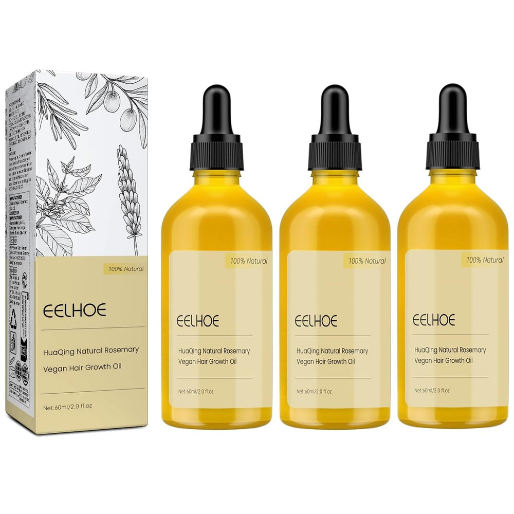 Ginaday Eelhoe oil bottle front showing rosemary-based formula for hair vitality.