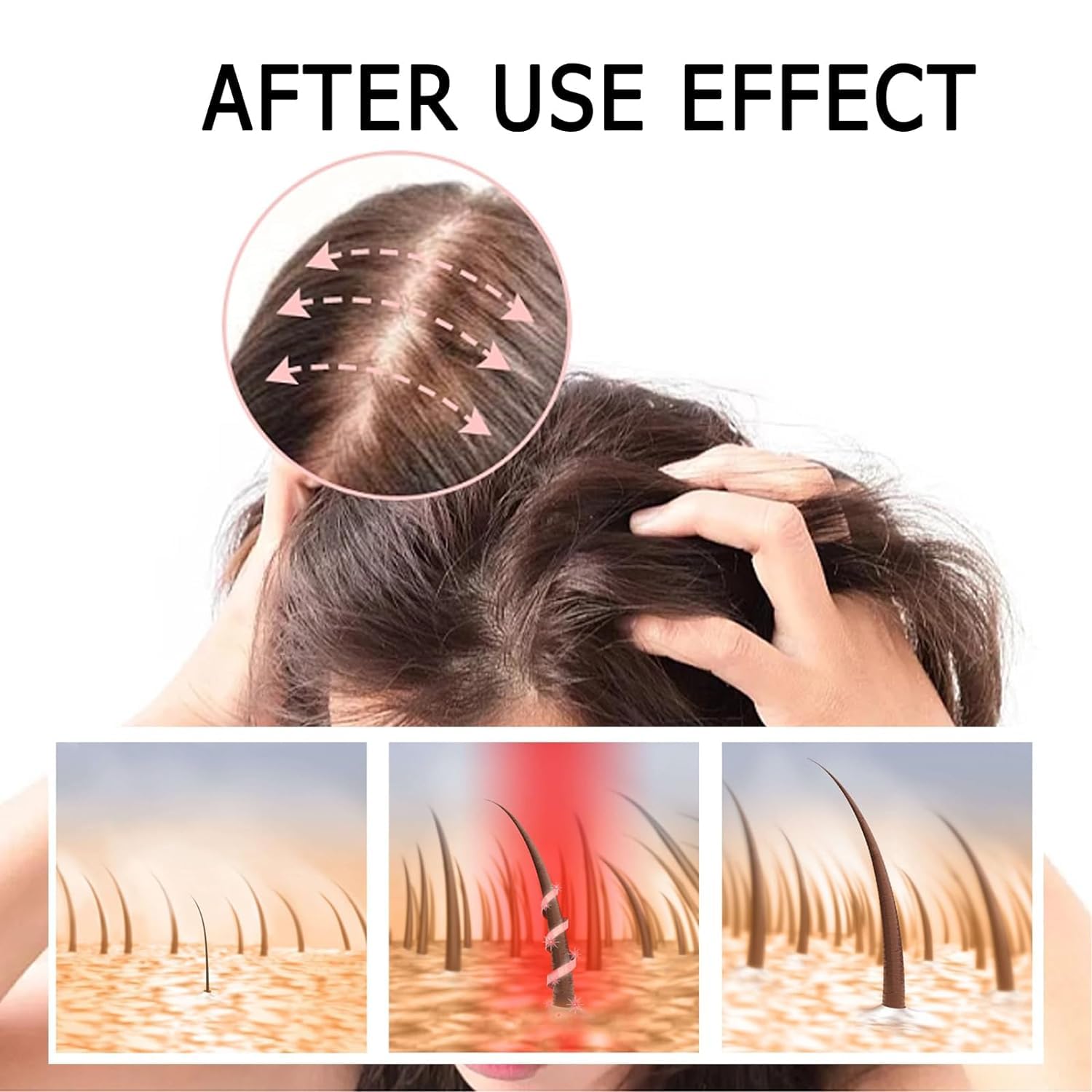 Ginaday ginger shampoo massage on scalp, helps nourish roots during wash.
