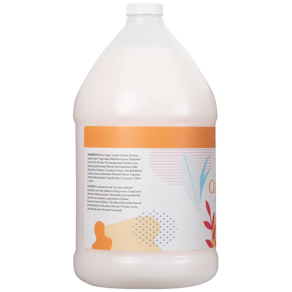 Ginger Lily Farms Coco Mango conditioner label signals vegan and cruelty-free care.
