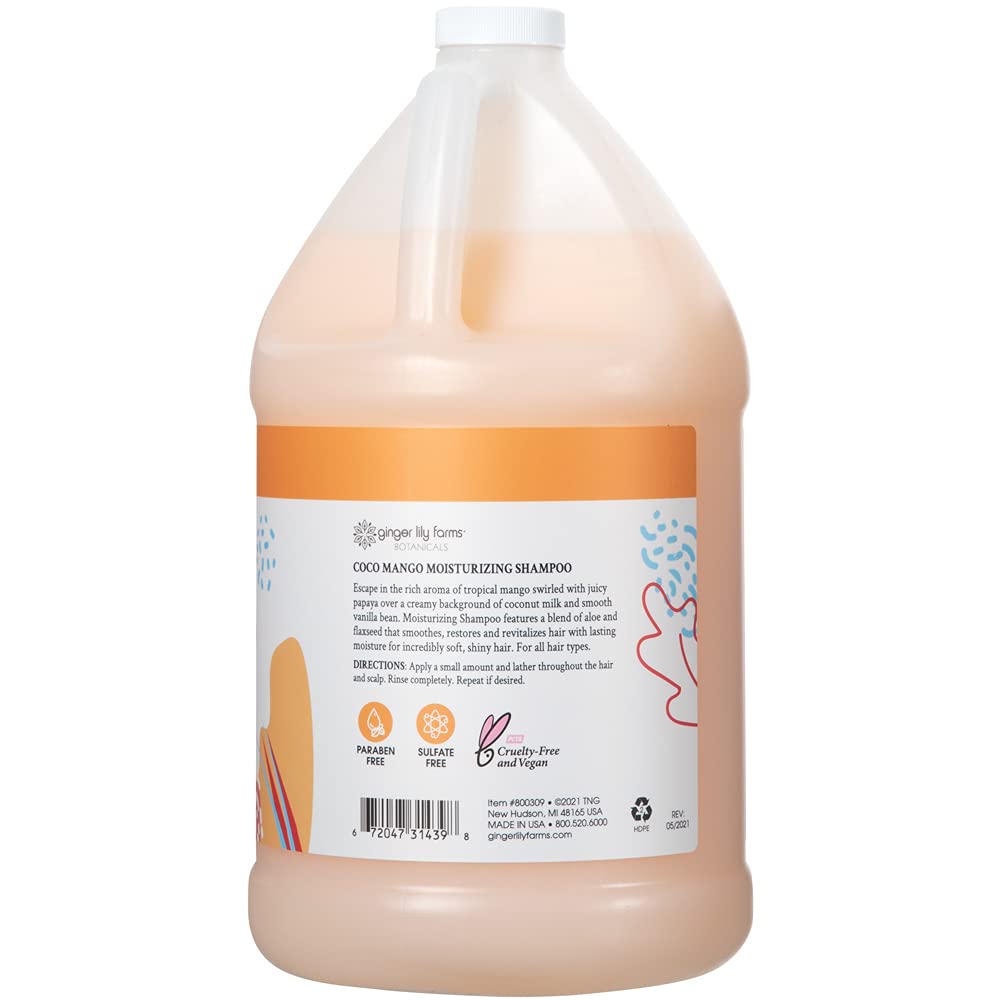 Ginger Lily Farms Botanicals Coco Mango ingredients close-up promoting moisture