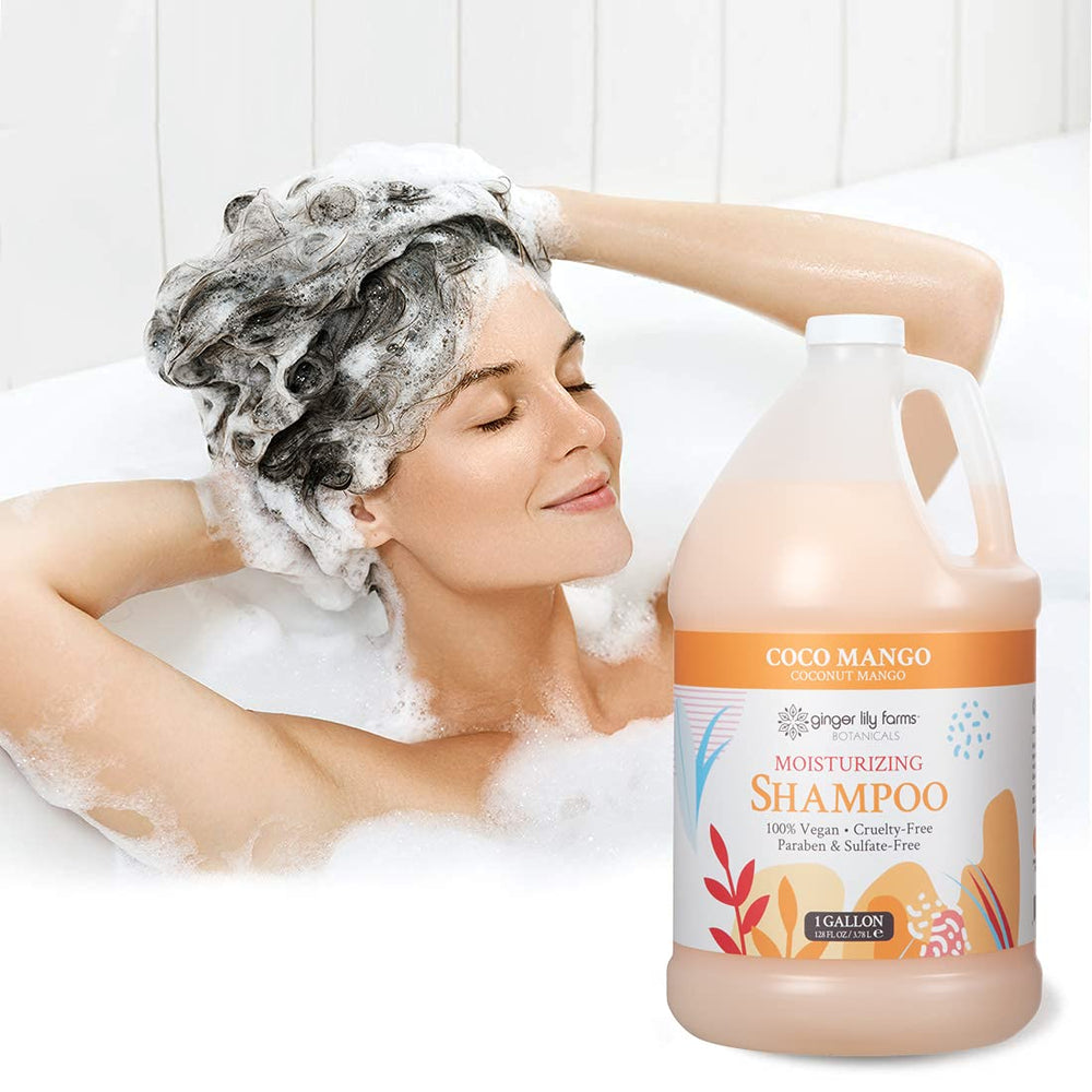 Ginger Lily Farms Botanicals Coco Mango label close-up highlights natural formula