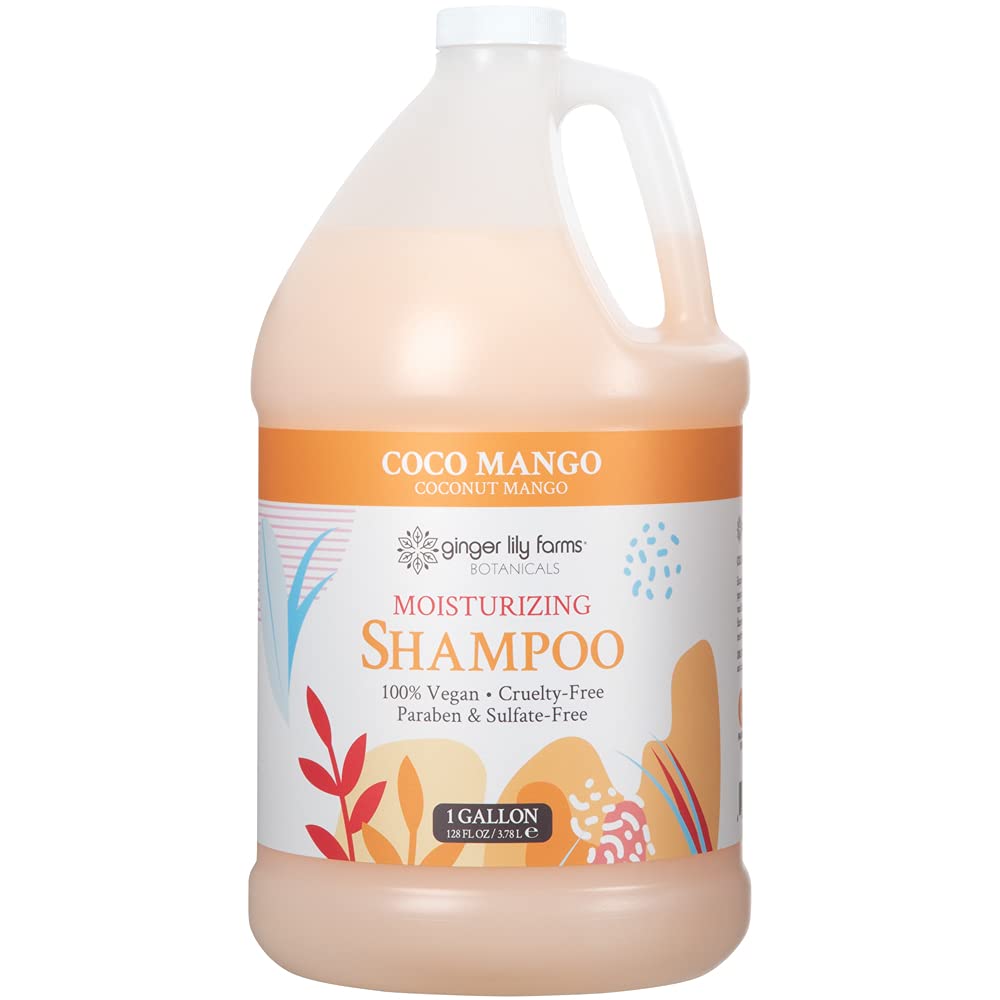 Ginger Lily Farms Botanicals Coco Mango shampoo lather delivers smooth shine