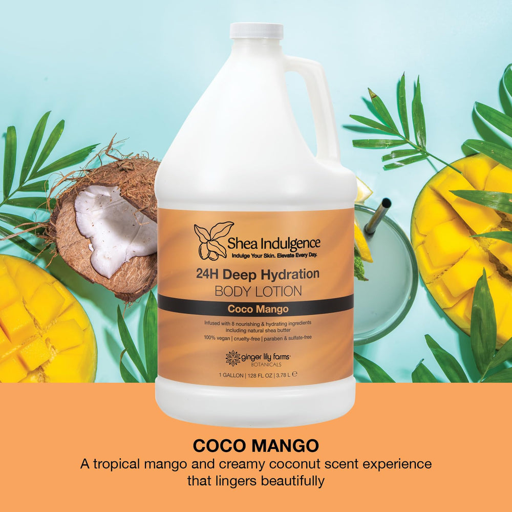 Ginger Lily Farms Botanicals Coconut Mango Scent evokes tropical freshness.