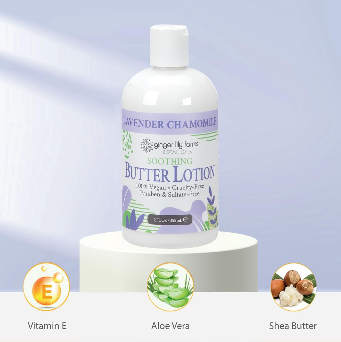 Ginger Lily Farms Botanicals Cruelty-free vegan certification logo on packaging.