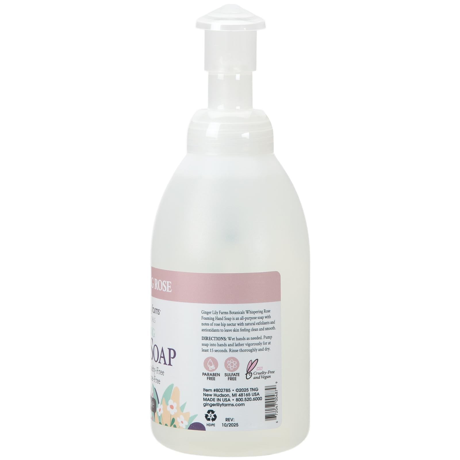 Foaming hand soap bubbles from Ginger Lily Farms Botanicals