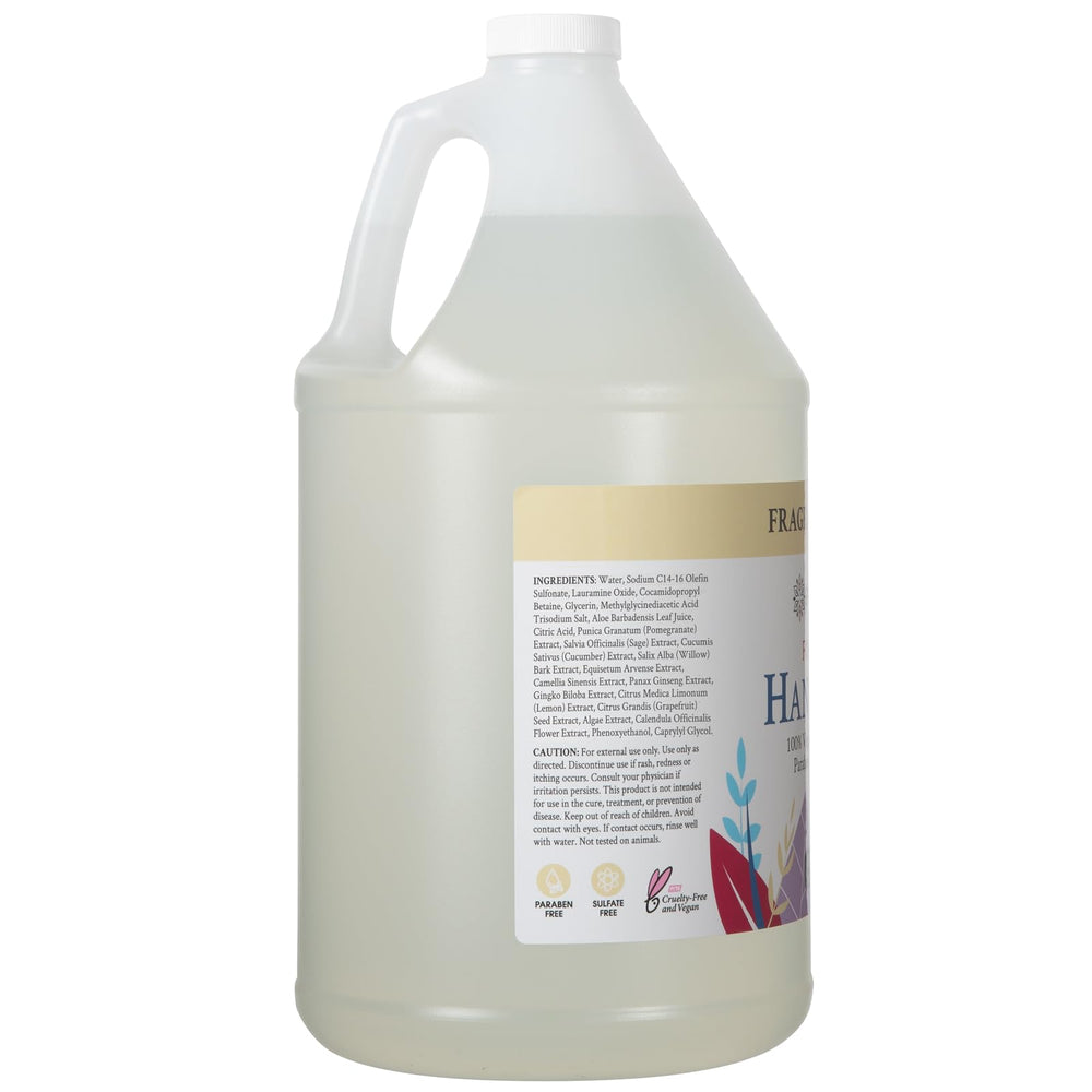 Ginger Lily Farms Botanicals foaming texture shown for soft, easy rinse.