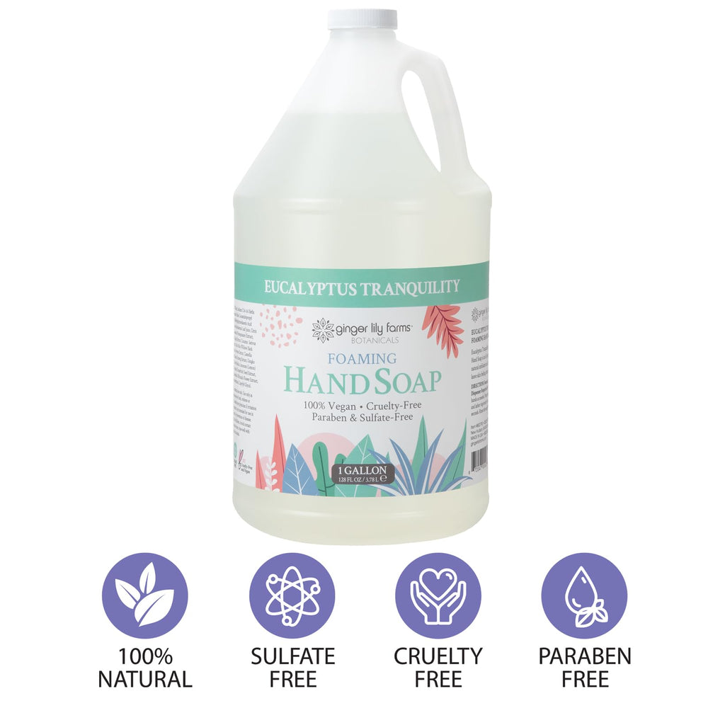 Ginger Lily Farms Botanicals gallon refill container for eco-friendly refills.